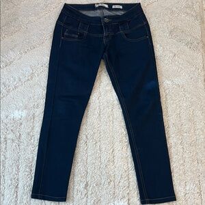 Rose Paleyer Premium Dark Navy Skinny Denim Jeans for Women - small